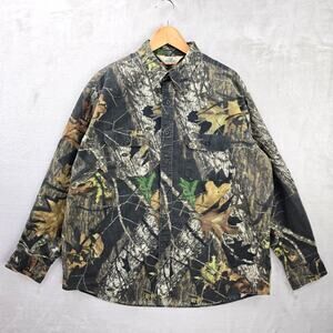 Red Head Mossy Oak Shirt Mens XL Camouflage Long Sleeve Hunting Camping